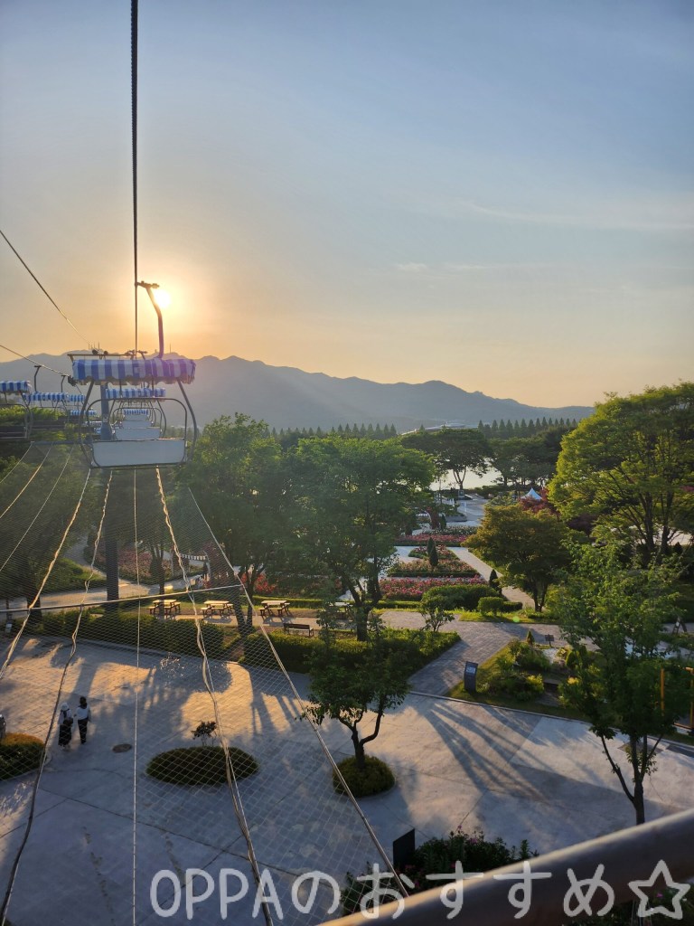 ソウル大公園のゴンドラから望む景色